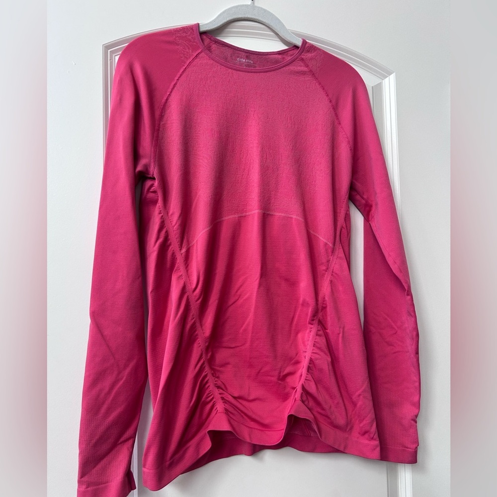 Title Nine rose pink base layer long sleeve athletic top. Outdoor. Running. Ski